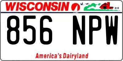 WI license plate 856NPW