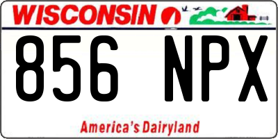 WI license plate 856NPX