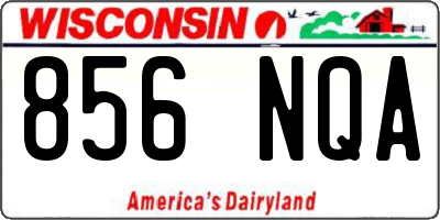 WI license plate 856NQA