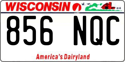 WI license plate 856NQC