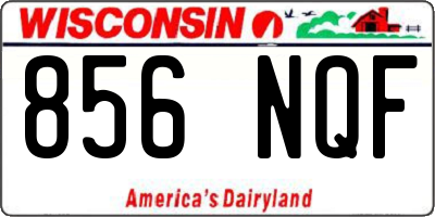 WI license plate 856NQF
