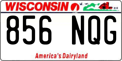 WI license plate 856NQG