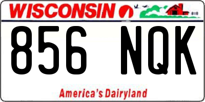 WI license plate 856NQK