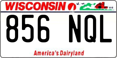 WI license plate 856NQL