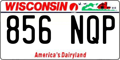 WI license plate 856NQP