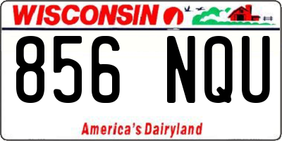 WI license plate 856NQU