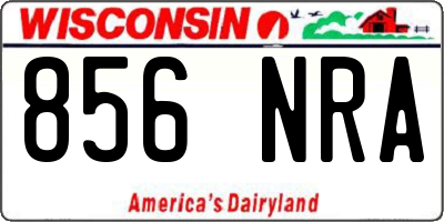 WI license plate 856NRA
