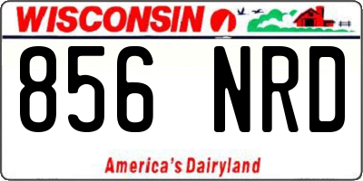 WI license plate 856NRD