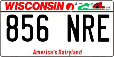 WI license plate 856NRE