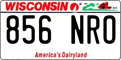 WI license plate 856NRO
