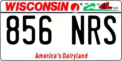 WI license plate 856NRS