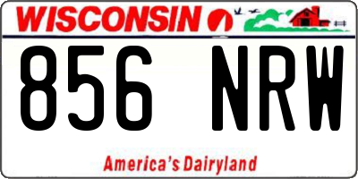 WI license plate 856NRW