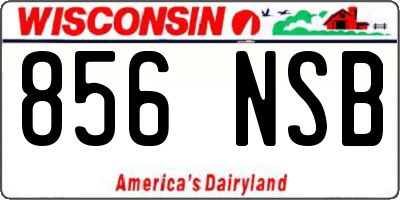 WI license plate 856NSB