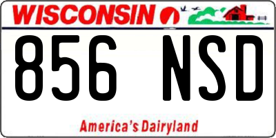 WI license plate 856NSD