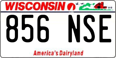 WI license plate 856NSE