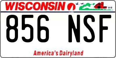 WI license plate 856NSF
