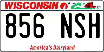 WI license plate 856NSH