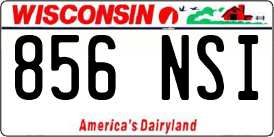WI license plate 856NSI