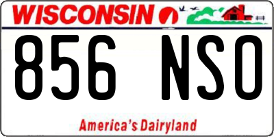 WI license plate 856NSO