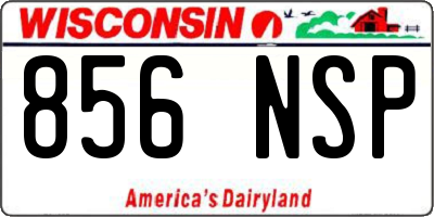 WI license plate 856NSP