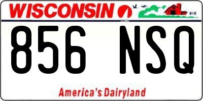 WI license plate 856NSQ