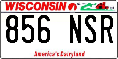 WI license plate 856NSR