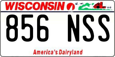 WI license plate 856NSS