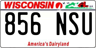 WI license plate 856NSU