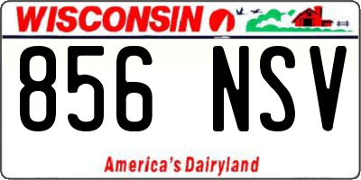 WI license plate 856NSV