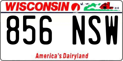 WI license plate 856NSW
