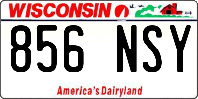WI license plate 856NSY