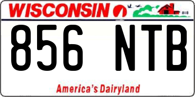 WI license plate 856NTB