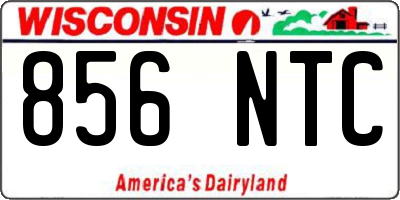 WI license plate 856NTC