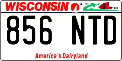 WI license plate 856NTD