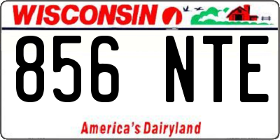 WI license plate 856NTE