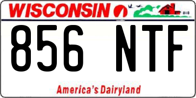 WI license plate 856NTF