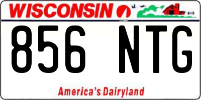 WI license plate 856NTG