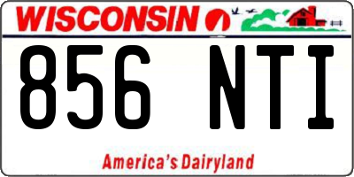 WI license plate 856NTI