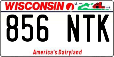 WI license plate 856NTK