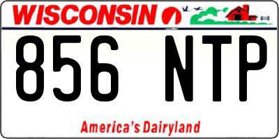 WI license plate 856NTP