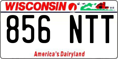 WI license plate 856NTT