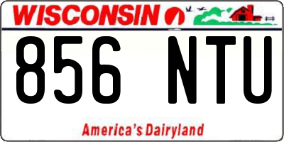 WI license plate 856NTU
