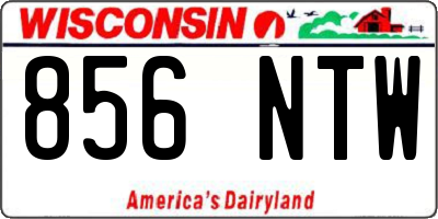 WI license plate 856NTW