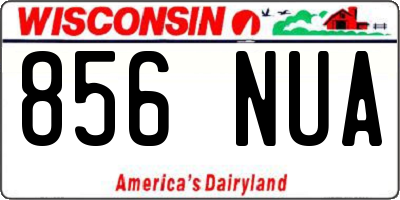 WI license plate 856NUA