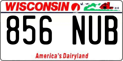 WI license plate 856NUB