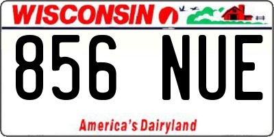 WI license plate 856NUE