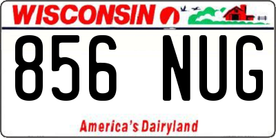 WI license plate 856NUG
