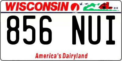 WI license plate 856NUI