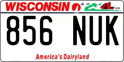 WI license plate 856NUK