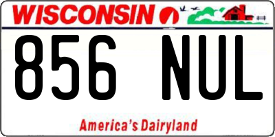 WI license plate 856NUL